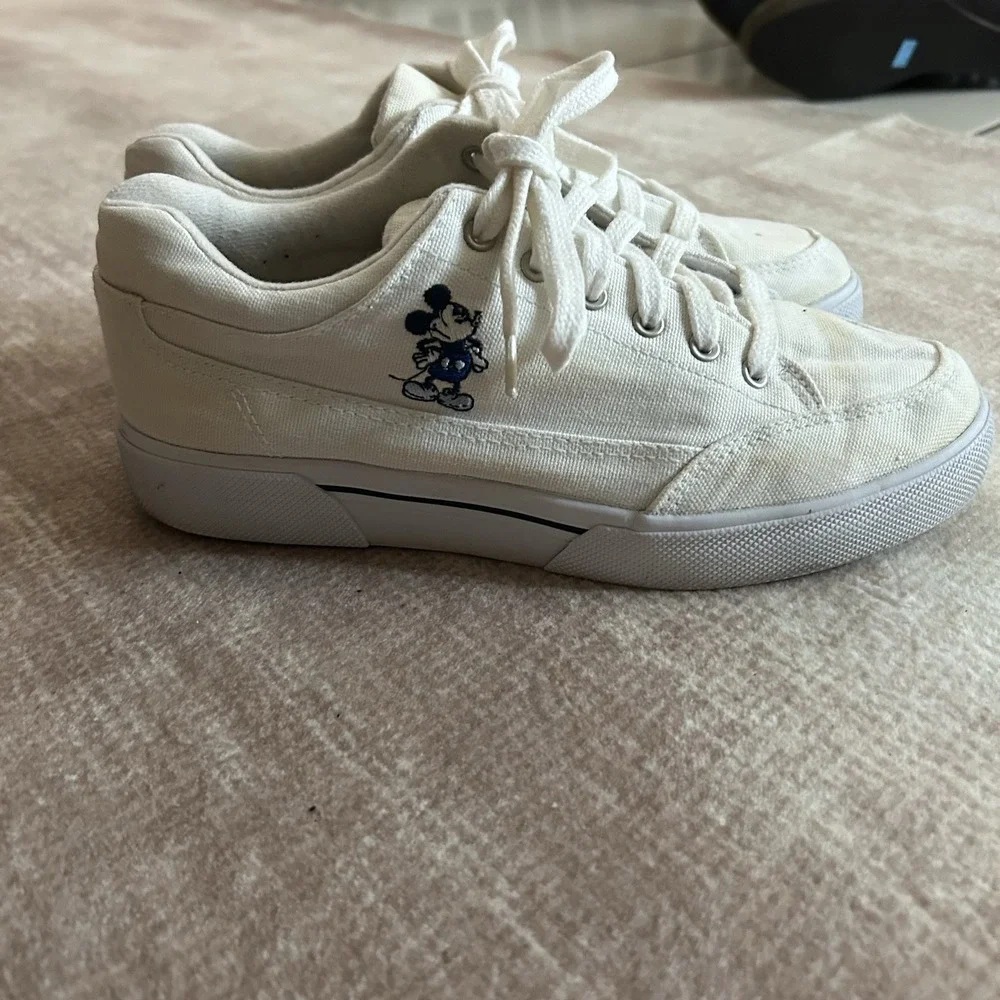 Disney Parks And Resorts White Platform Sneakers Mickey Mouse‎ Shoes Size 8